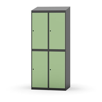 Novis garderobeskab skrå topplade 2:2 B80 cm