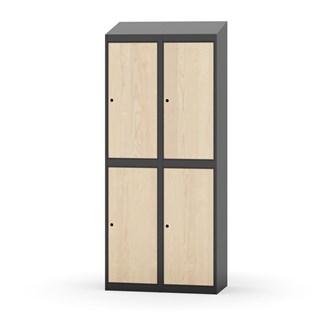 Novis garderobeskab skrå topplade 2:2 B80 cm