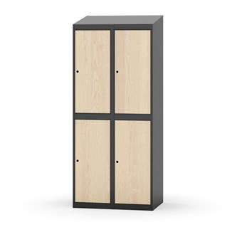 Novis garderobeskab skrå topplade 2:2 B80 cm