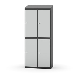 Novis garderobeskab skrå topplade 2:2 B80 cm
