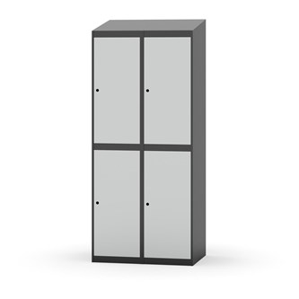 Novis garderobeskab skrå topplade 2:2 B80 cm