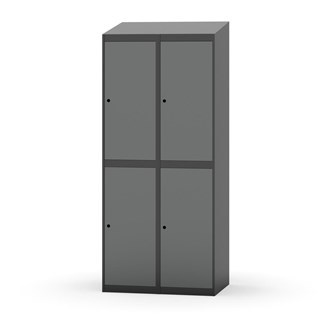 Novis garderobeskab skrå topplade 2:2 B80 cm