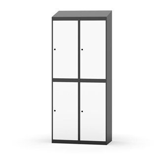 Novis garderobeskab skrå topplade 2:2 B80 cm