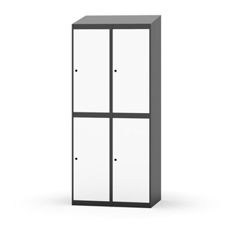 Novis garderobeskab skrå topplade 2:2 B80 cm