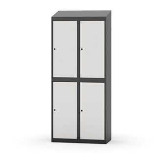 Novis garderobeskab skrå topplade 2:2 B80 cm
