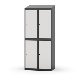 Novis garderobeskab skrå topplade 2:2 B80 cm