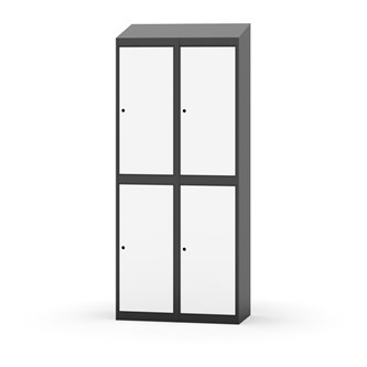 Novis garderobeskab skrå topplade 2:2 B80 cm