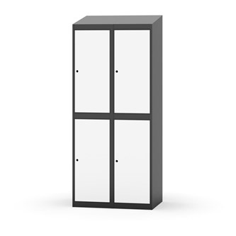 Novis garderobeskab skrå topplade 2:2 B80 cm