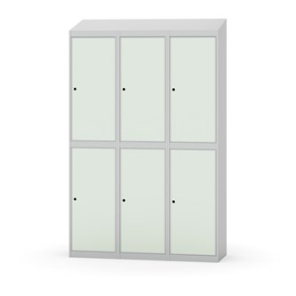 Novis garderobeskab skrå topplade 2:3 B120 cm