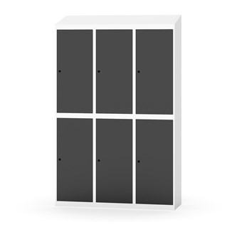 Novis garderobeskab skrå topplade 2:3 B120 cm