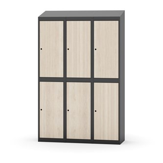 Novis garderobeskab skrå topplade 2:3 B120 cm