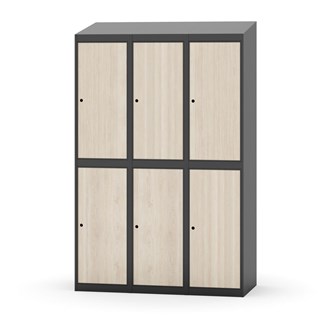 Novis garderobeskab skrå topplade 2:3 B120 cm