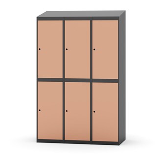 Novis garderobeskab skrå topplade 2:3 B120 cm