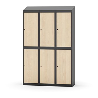 Novis garderobeskab skrå topplade 2:3 B120 cm