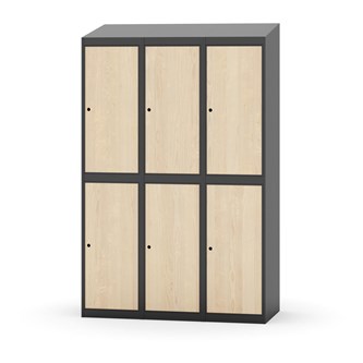 Novis garderobeskab skrå topplade 2:3 B120 cm