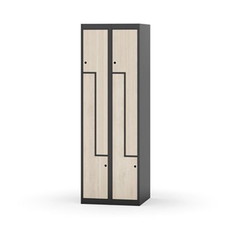 Novis Z garderobeskab lige topplade 4 rum B60 cm