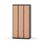 Novis Z garderobeskab lige topplade 6 rum B90 cm