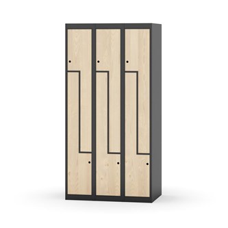Novis Z garderobeskab lige topplade 6 rum B90 cm