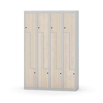 Novis Z garderobeskab lige topplade 8 rum B120 cm