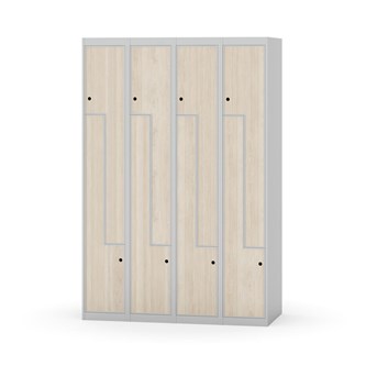 Novis Z garderobeskab lige topplade 8 rum B120 cm