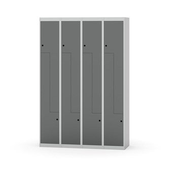 Novis Z garderobeskab lige topplade 8 rum B120 cm