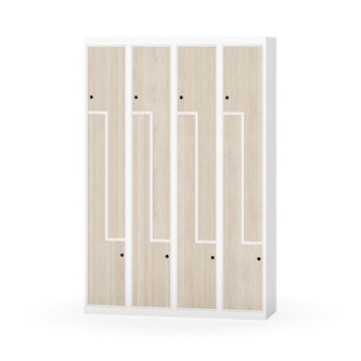 Novis Z garderobeskab lige topplade 8 rum B120 cm