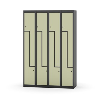 Novis Z garderobeskab lige topplade 8 rum B120 cm