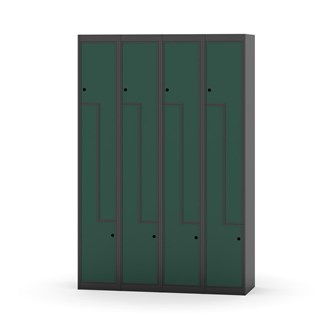 Novis Z garderobeskab lige topplade 8 rum B120 cm