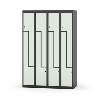 Novis Z garderobeskab lige topplade 8 rum B120 cm