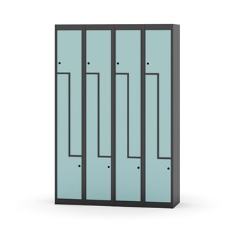 Novis Z garderobeskab lige topplade 8 rum B120 cm