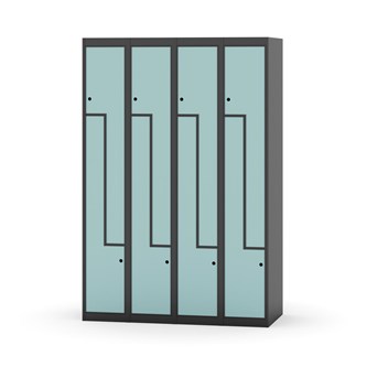 Novis Z garderobeskab lige topplade 8 rum B120 cm