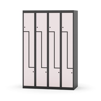 Novis Z garderobeskab lige topplade 8 rum B120 cm