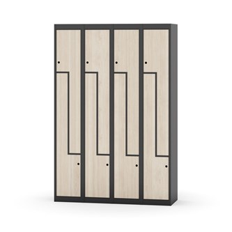 Novis Z garderobeskab lige topplade 8 rum B120 cm
