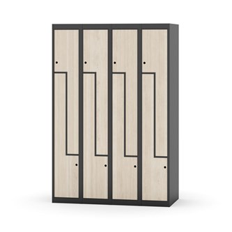 Novis Z garderobeskab lige topplade 8 rum B120 cm