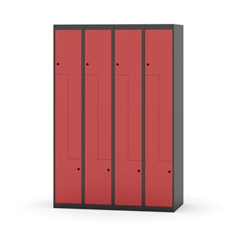 Novis Z garderobeskab lige topplade 8 rum B120 cm