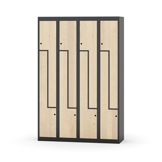 Novis Z garderobeskab lige topplade 8 rum B120 cm