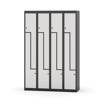 Novis Z garderobeskab lige topplade 8 rum B120 cm