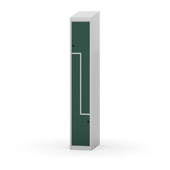 Novis Z garderobeskab skrå topplade 2 rum B30 cm