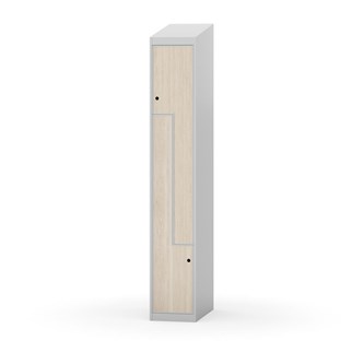 Novis Z garderobeskab skrå topplade 2 rum B30 cm