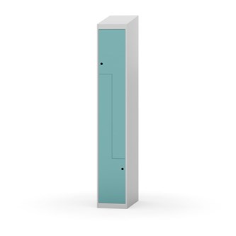 Novis Z garderobeskab skrå topplade 2 rum B30 cm