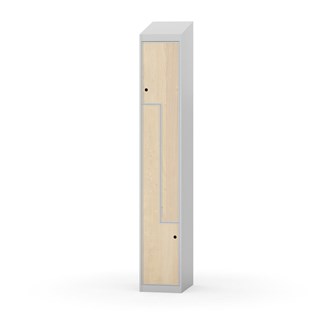 Novis Z garderobeskab skrå topplade 2 rum B30 cm