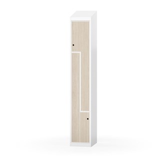 Novis Z garderobeskab skrå topplade 2 rum B30 cm