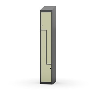 Novis Z garderobeskab skrå topplade 2 rum B30 cm