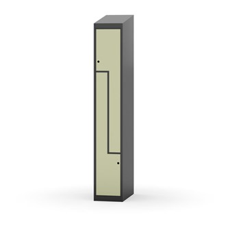 Novis Z garderobeskab skrå topplade 2 rum B30 cm