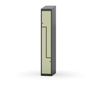 Novis Z garderobeskab skrå topplade 2 rum B30 cm