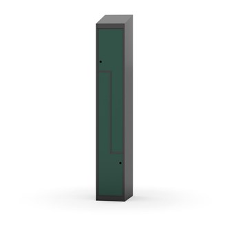 Novis Z garderobeskab skrå topplade 2 rum B30 cm