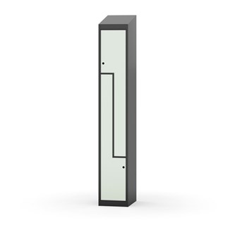 Novis Z garderobeskab skrå topplade 2 rum B30 cm