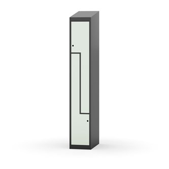 Novis Z garderobeskab skrå topplade 2 rum B30 cm