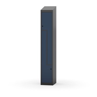 Novis Z garderobeskab skrå topplade 2 rum B30 cm