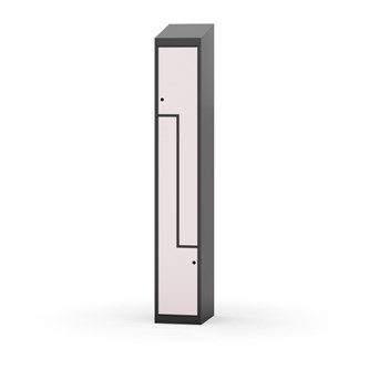Novis Z garderobeskab skrå topplade 2 rum B30 cm